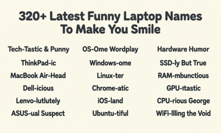 320+ Latest Funny Laptop Names To Make You Smile