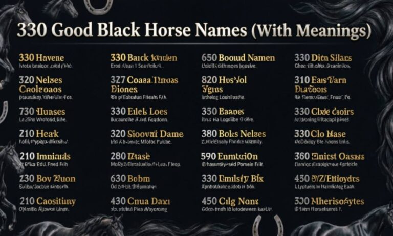 330 Good Black Horse Names (With Meanings)