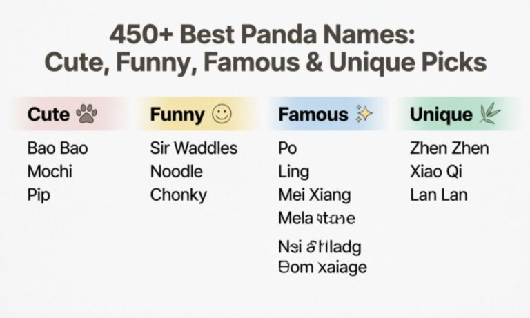450+ Best Panda Names: Cute, Funny,Famous & Unique Picks
