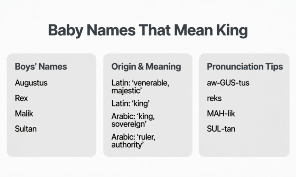 Baby Names That Mean King