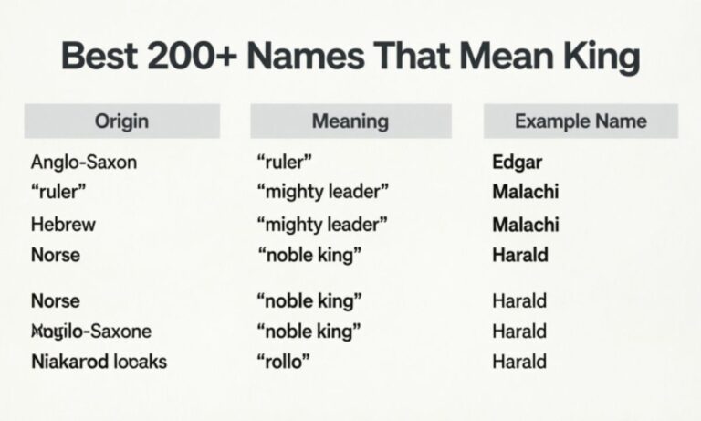 Best 200+ Names That Mean King