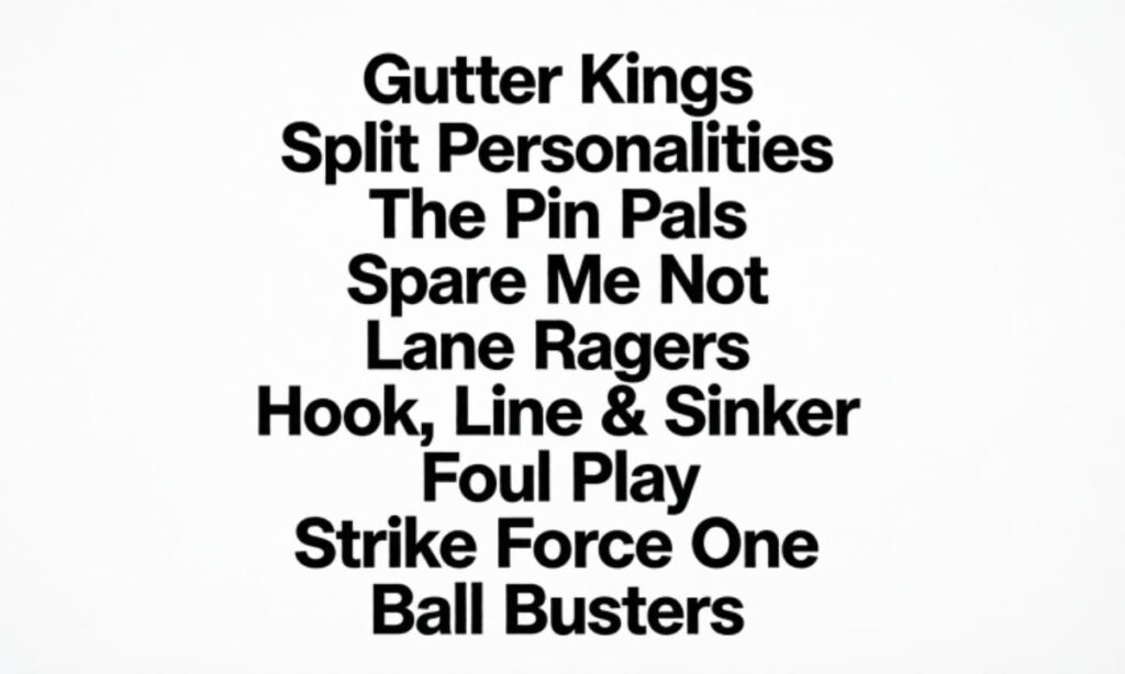 Bowling Team Names Funny