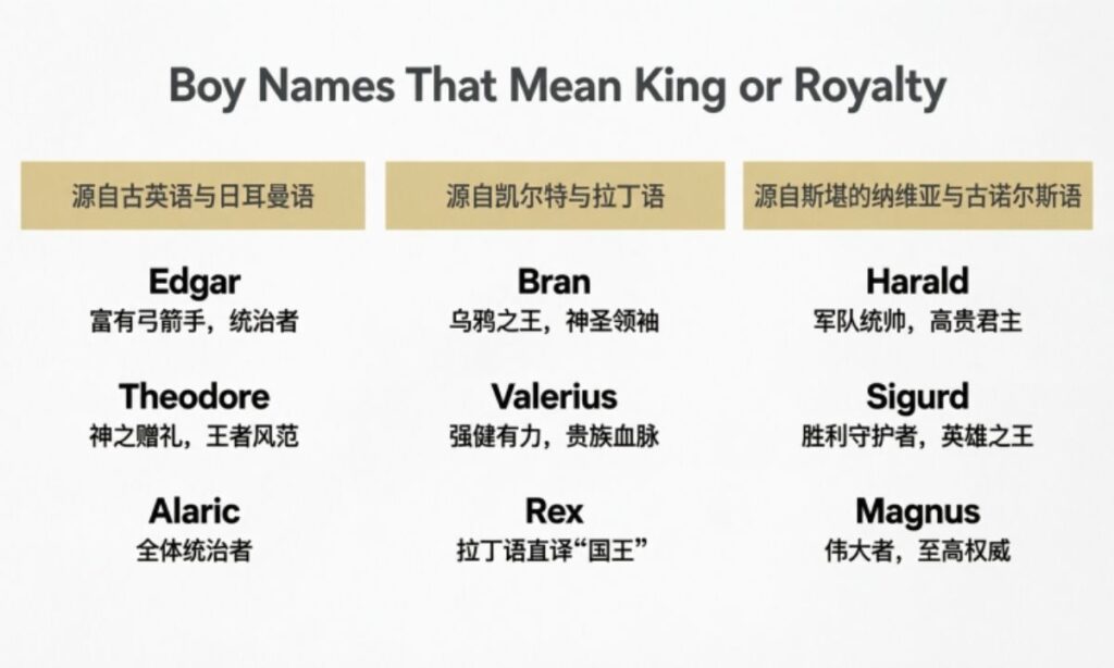 Boy Names That Mean King or Royalty