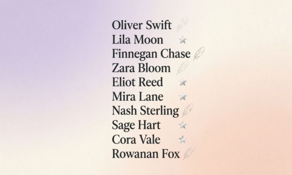 Clever First and Last Names