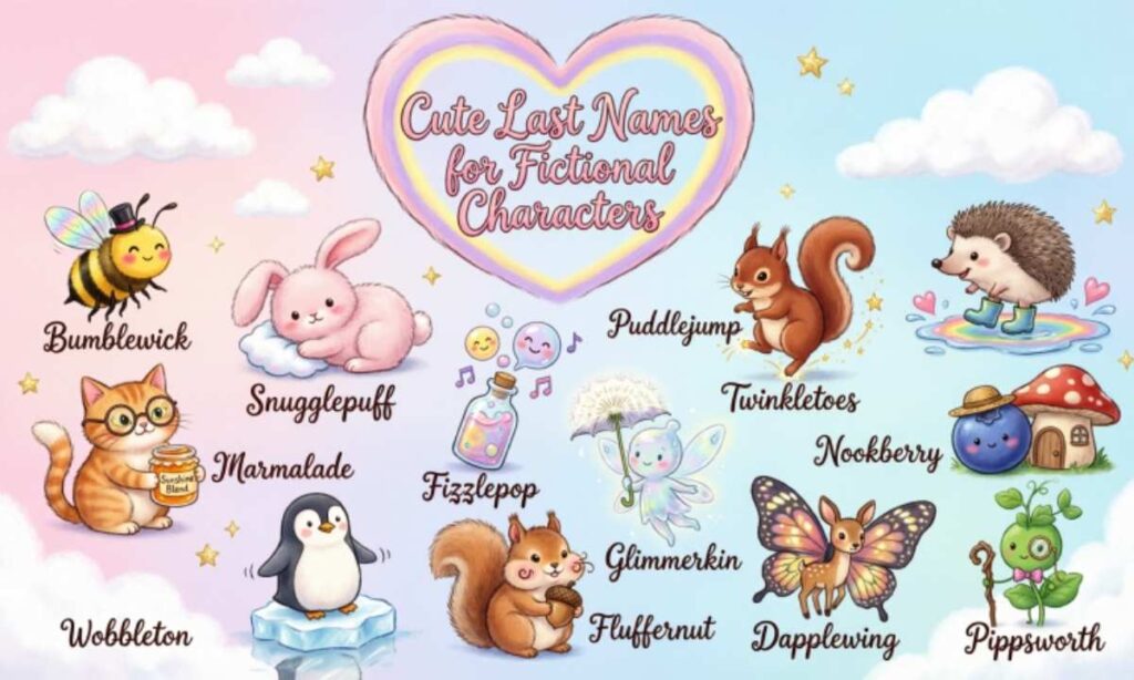 Cute Last Names for Fictional Characters