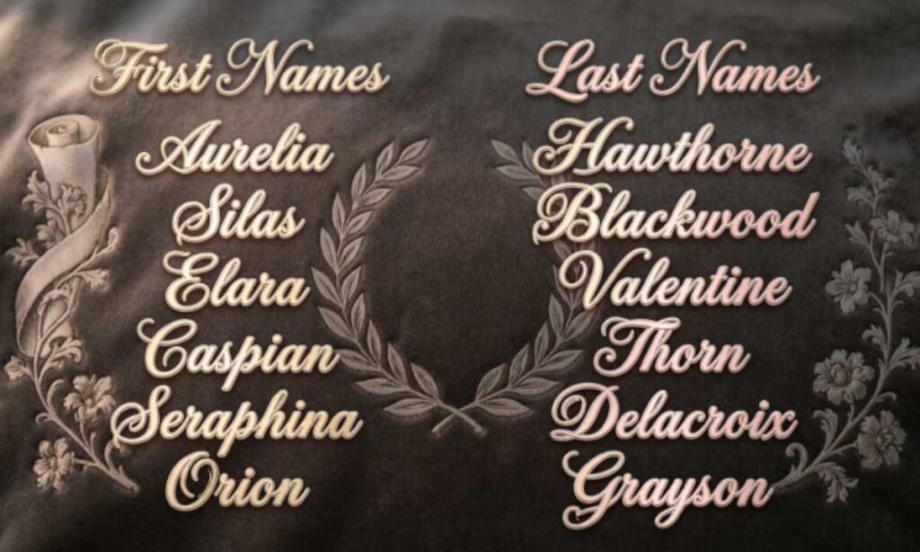 Fancy First and Last Names