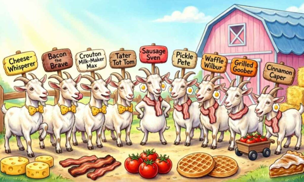 Food-Inspired Funny Goat Names