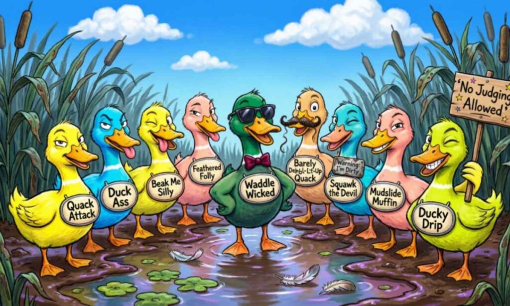 Funny Duck Names (Dirty Cheeky Humor)