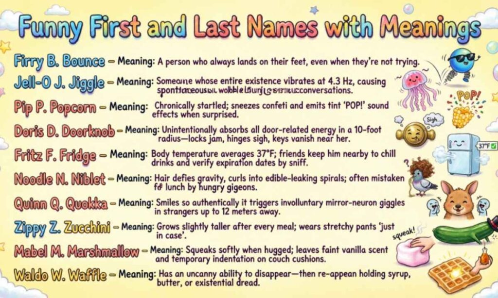 Funny First and Last Names with Meanings