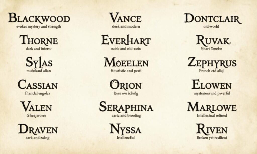 Good Last Names for Characters