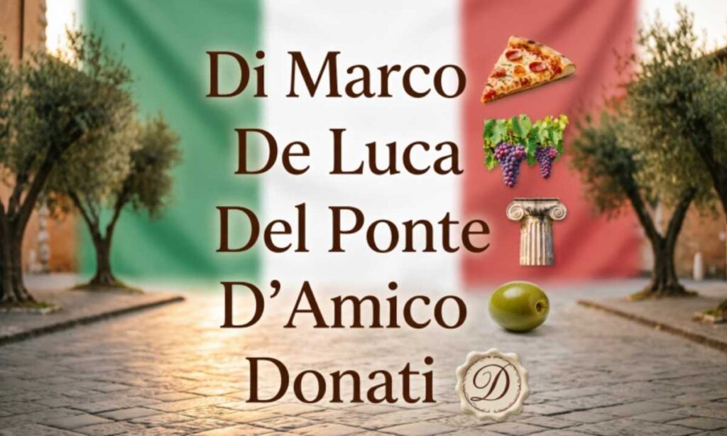 Italian Last Names That Start With D
