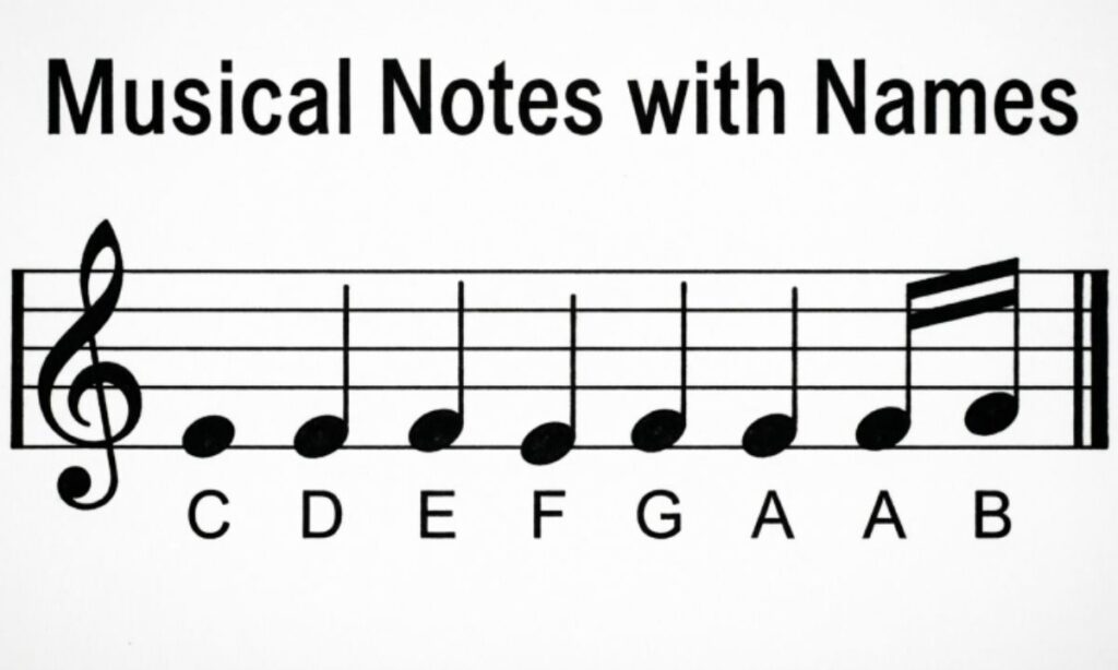 Musical Notes with Names