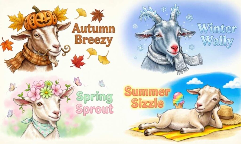 Seasonal Funny Goat Names
