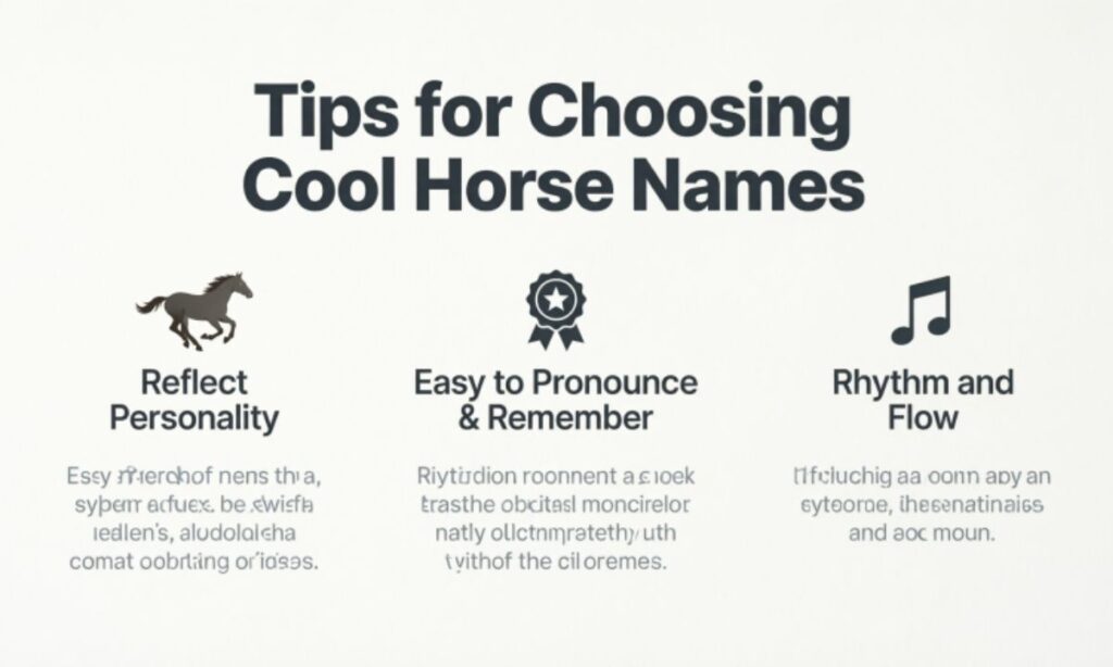 Tips for Choosing Cool Horse Names