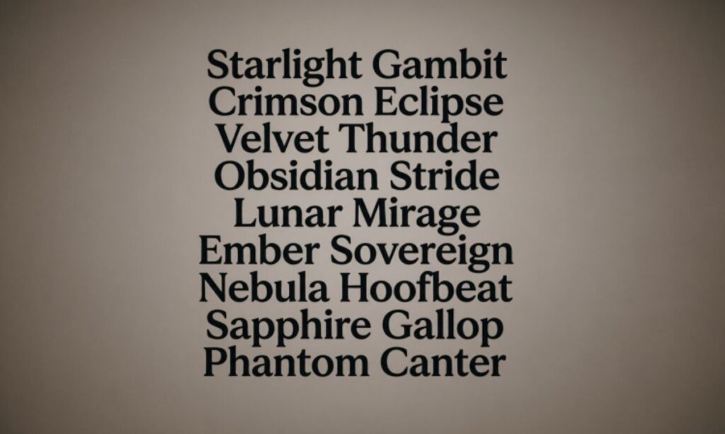 Unique and Creative Race Horse Names