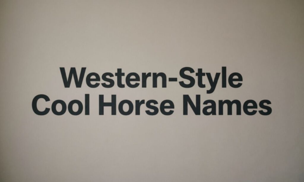 Western-Style Cool Horse Names