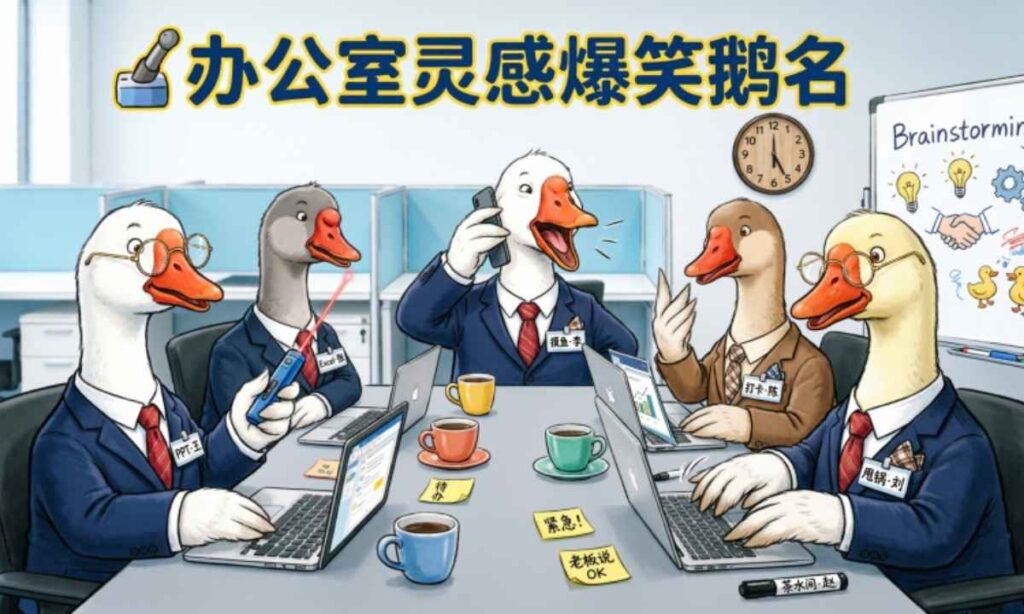 🏢 Office-Inspired Funny Goose Names