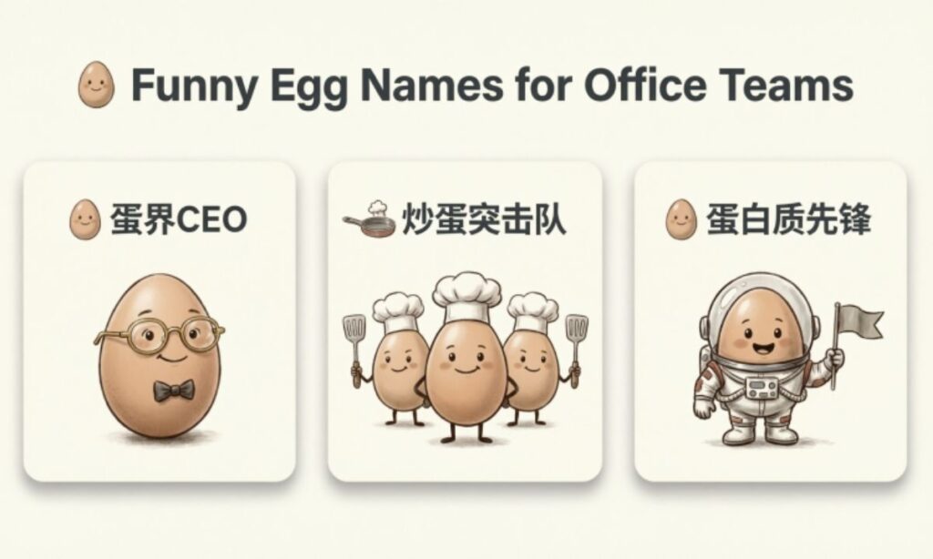 Funny Egg Names for Office Teams