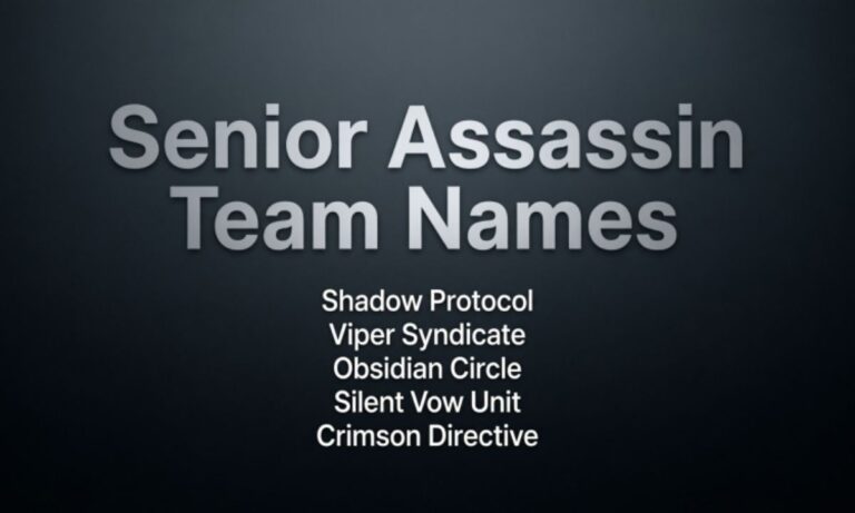 227+ Best Senior Assassin Team Names (Curated & Ranked)
