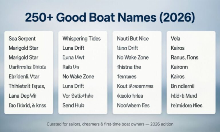 250+ Good Boat Names (2026)