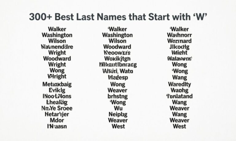 300+ Best Last Names that Start with ‘W’