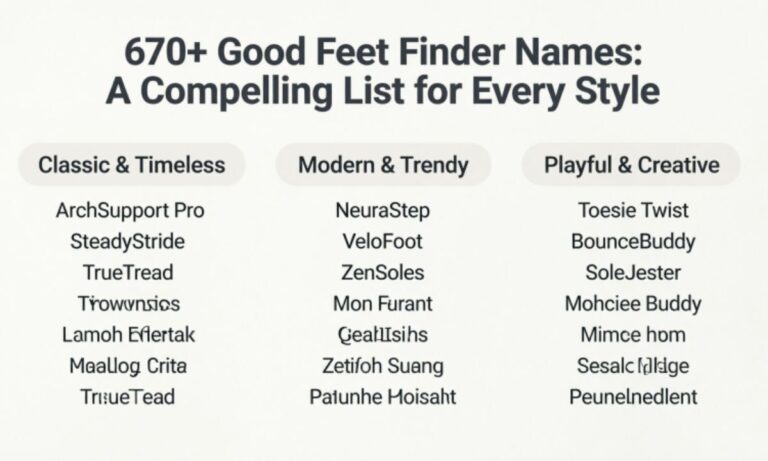 670+ Good Feet Finder Names: A Compelling List for Every Style