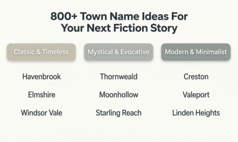 800+ Town Name Ideas For Your Next Fiction Story
