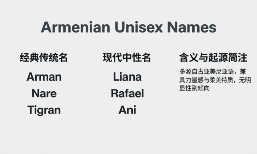 Armenian Unisex Names