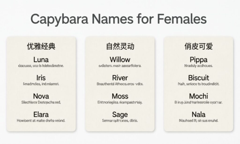 Capybara Names for Females