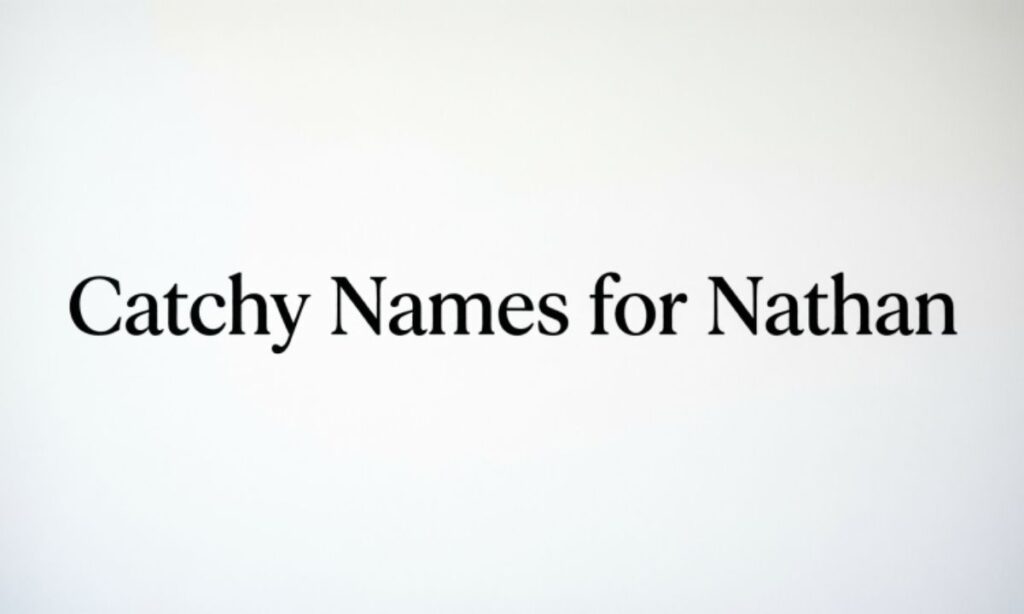Catchy Names for Nathan