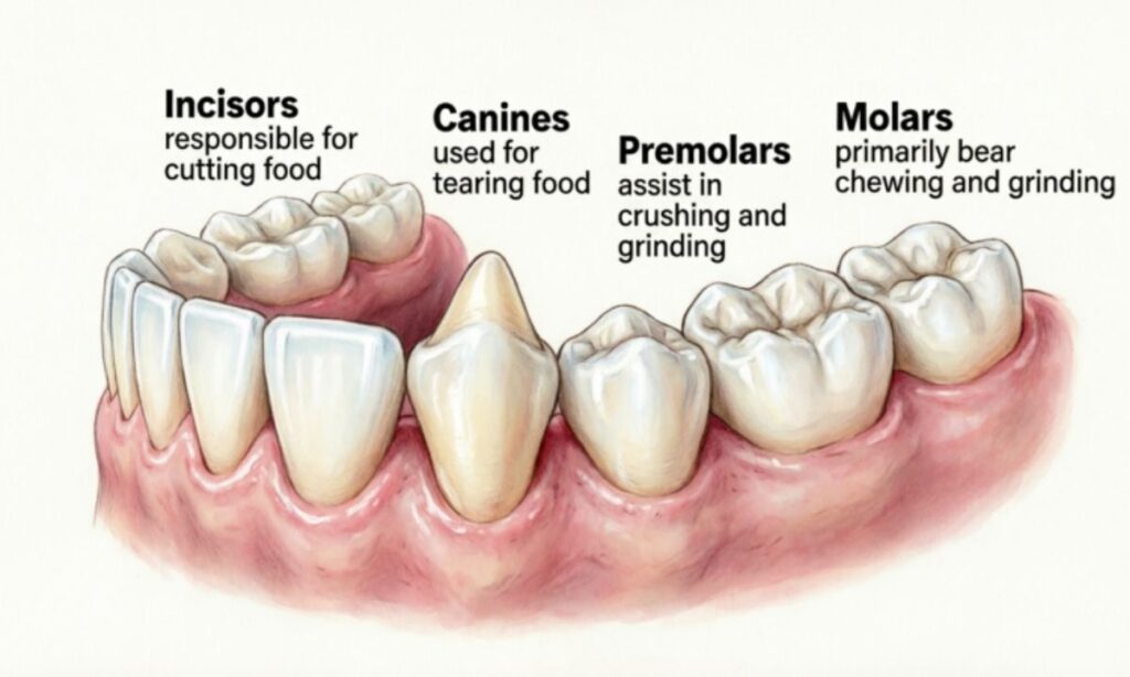 Functions of Different Teeth in the Human Mouth