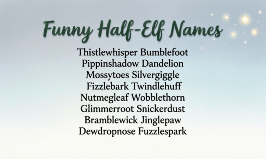 Funny Half-Elf Names