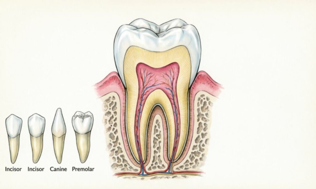 Human Teeth Diagram and Structure
