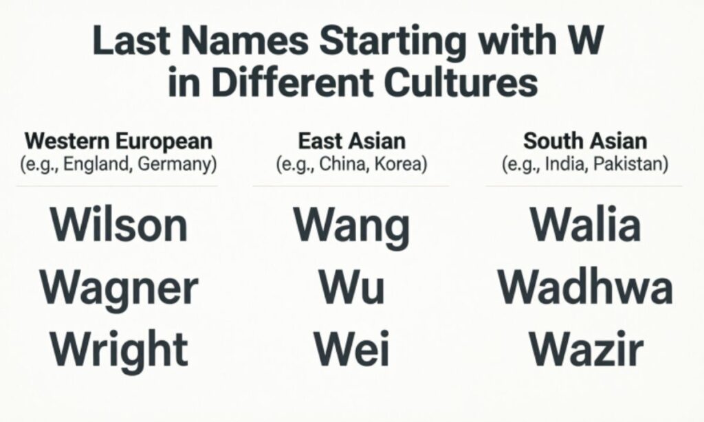 Last Names Starting with W in Different Cultures