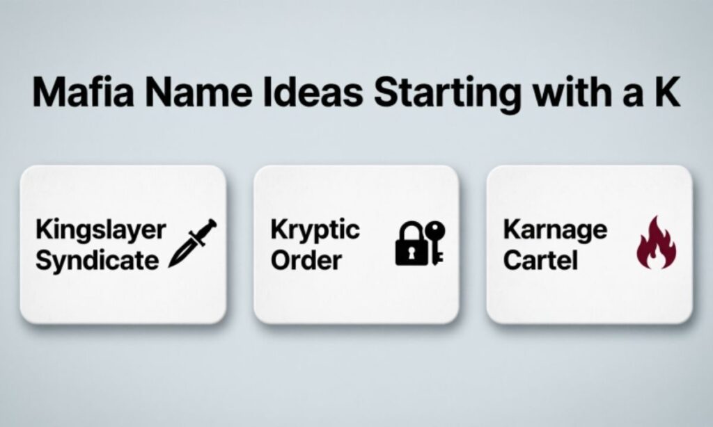 Mafia Name Ideas Starting with a K