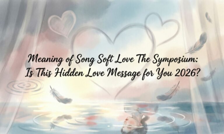 Meaning of Song Soft Love The Symposium: Is This Hidden Love Message for You 2026?