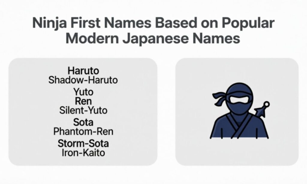 Ninja First Names Based on Popular Modern Japanese Names