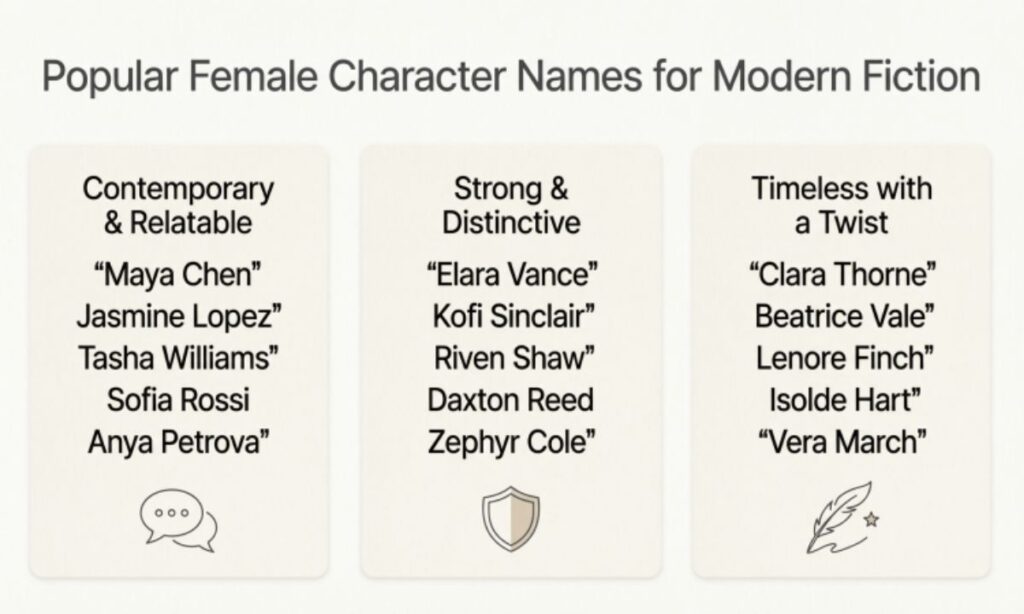 Popular Female Character Names for Modern Fiction