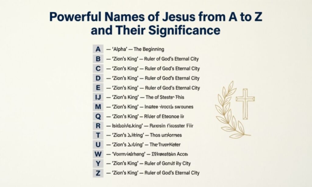 Powerful Names of Jesus from A to Z and Their Significance