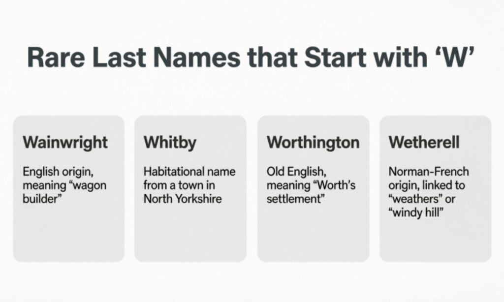 Rare Last Names that Start with 'W'