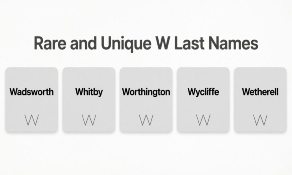 Rare and Unique W Last Names