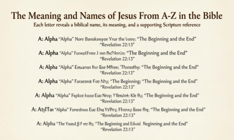 The Meaning and Names of Jesus From A-Z in the Bible