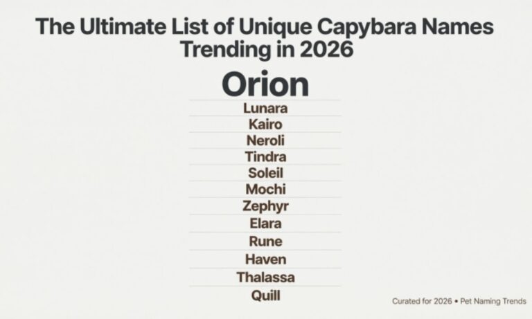 The Ultimate List of Unique Capybara Names Trending in 2026