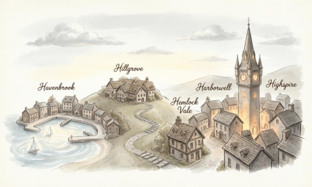 Town Names with an H