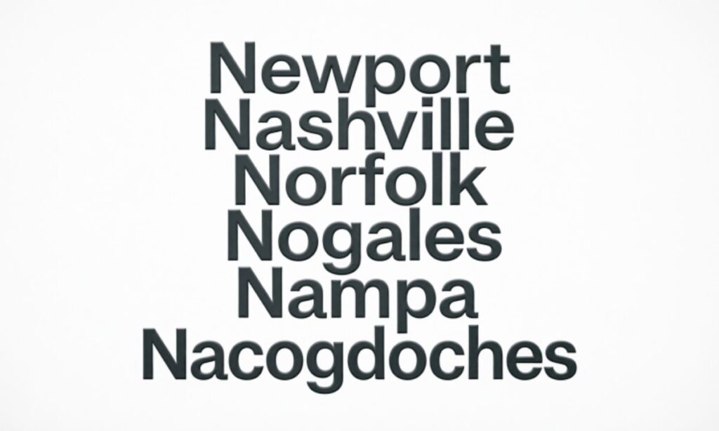 Town Names with an N