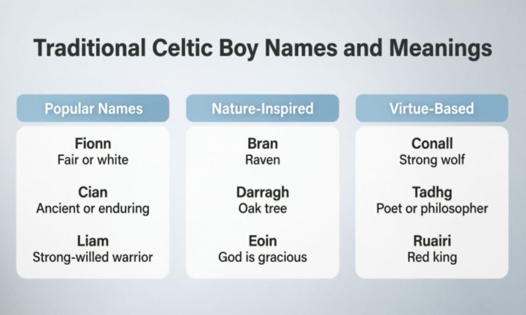 Traditional Celtic Boy Names and Meanings