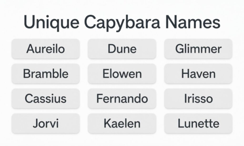 Unique Capybara Names