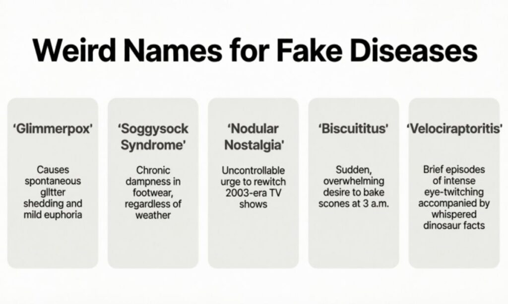 Weird Names for Fake Diseases