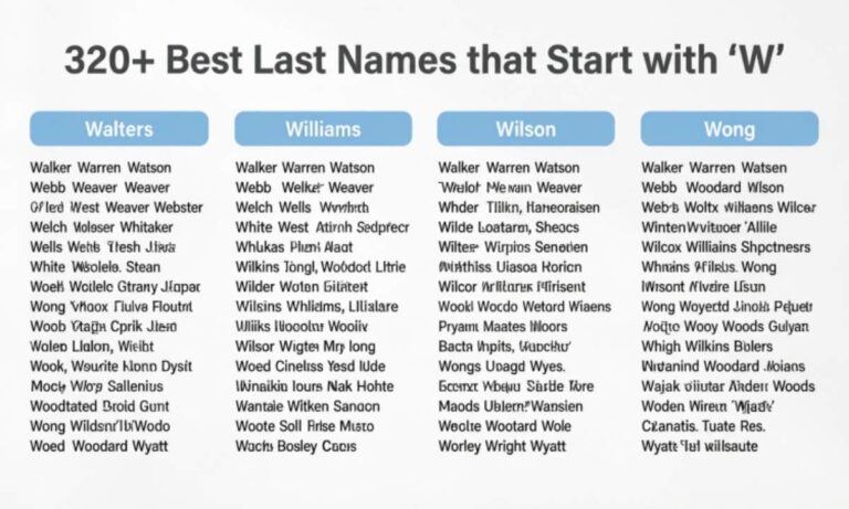 320+ Best Last Names that Start with ‘W’