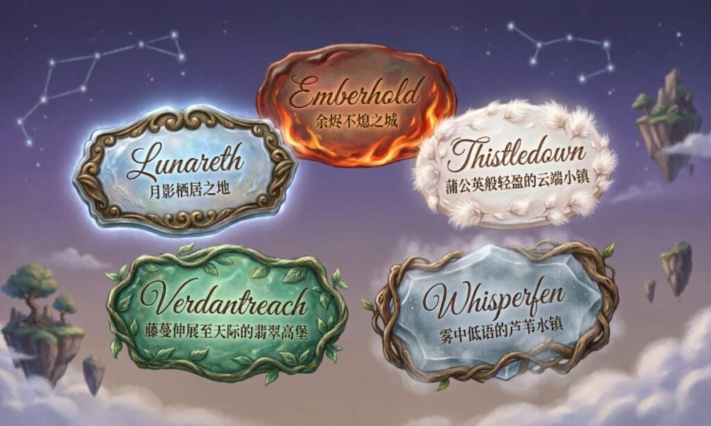 ✨ Fantasy Town Names with Meaning